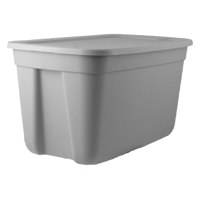 Project Source Bolsa grande gris resistente de 30 galones (120 cuartos) con tapa a presión estándar