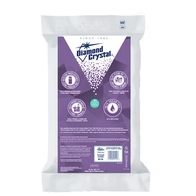 Diamond Crystal 40-lb Water Softener Salt Potassium Chloride