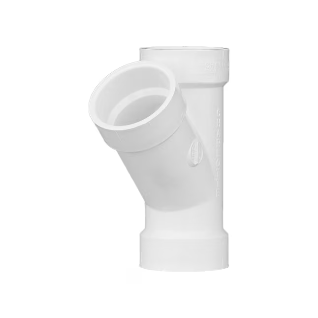 Charlotte Pipe 4-in x 4-in x 4-in PVC DWV Hub Wye Fitting for Sanitary Drainage Applications