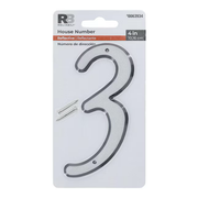 RELIABILT 4-in Reflective Silver Number