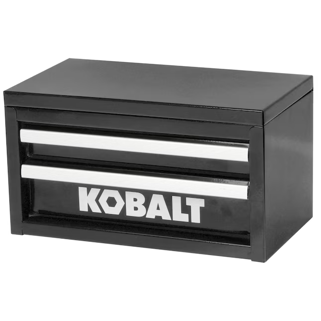 Kobalt Mini 10,83-Zoll-Werkzeugkasten aus Stahl mit 2 Schubladen