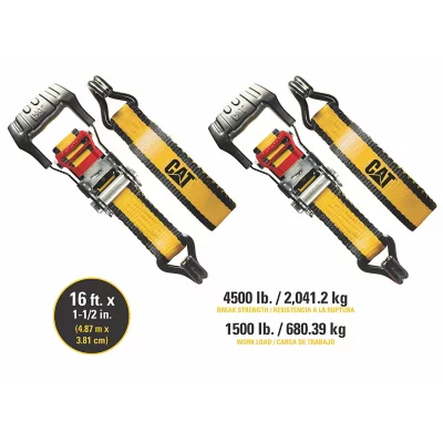 CAT Ratchet Tie Down and Cam Buckle Set (4-Pack)