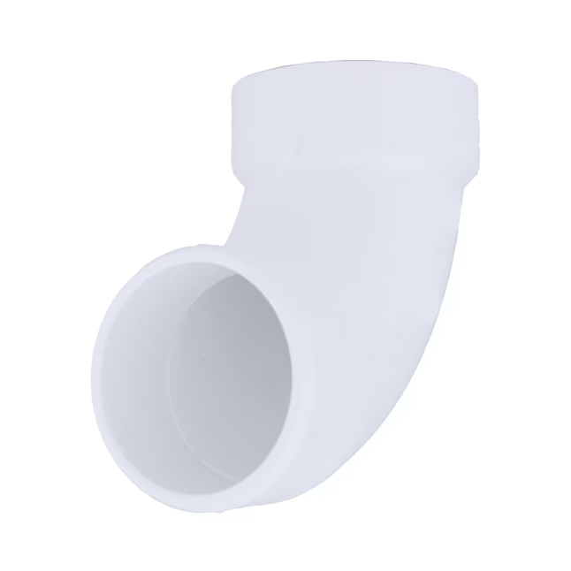 Codo de calle DWV de PVC de 90 grados y 4 pulgadas Charlotte Pipe