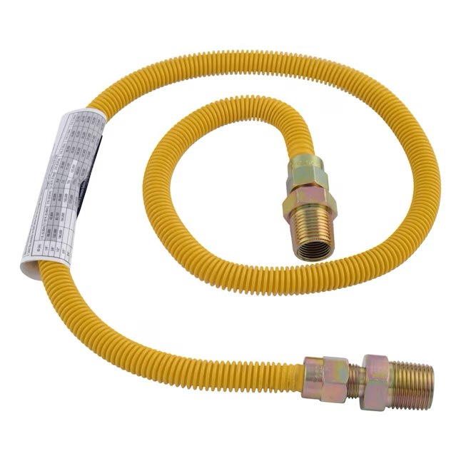 Eastman Conector de gas de acero inoxidable con entrada Mip de 36 pulgadas y 1/2 pulgadas x salida Mip de 1/2 pulgadas