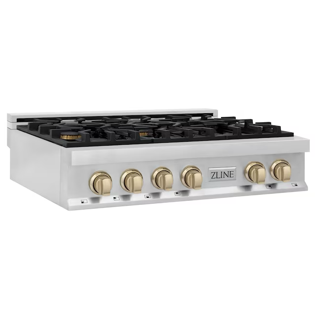 ZLINE Professional Autograph Edition 36-in 6 Burners Stainless Steel Gas Cooktop