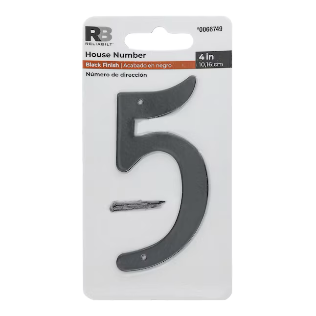 RELIABILT 4-in Black Number