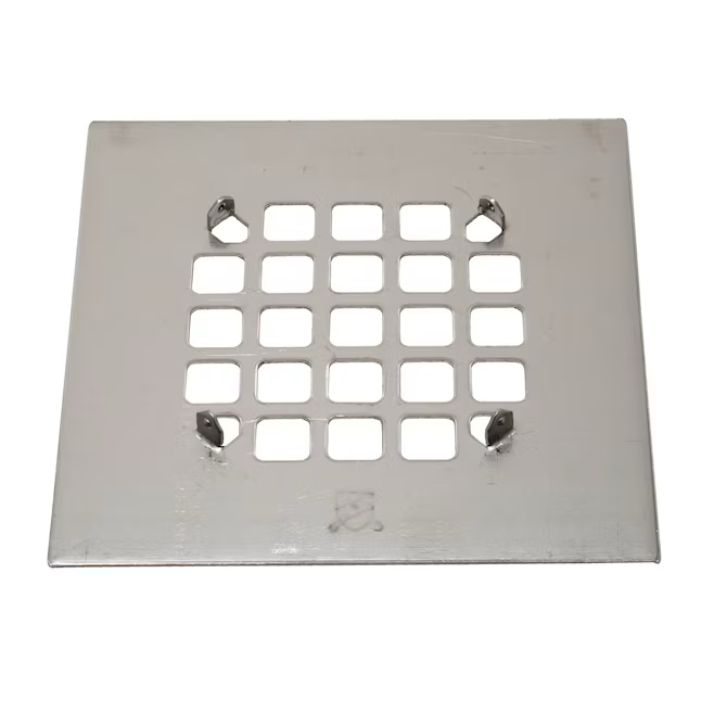 Oatey Snap-Tite Sieb, quadratisch, 10,2 cm, aus gebürstetem Nickel