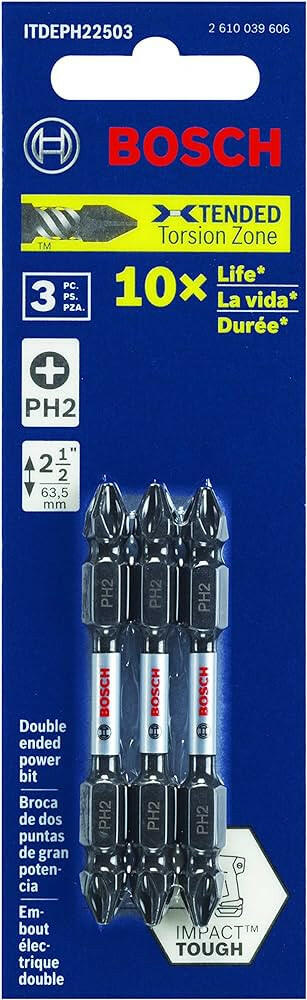Bosch Impact Tough Nr. 2 Phillips-Doppelend-Bit-Set