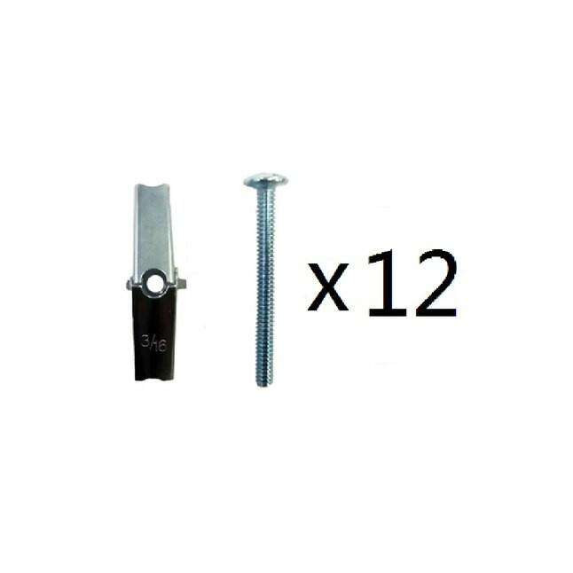 Project Source Perno de anclaje interior galvanizado de 3/16 pulgadas y 2 pulgadas (12 unidades)