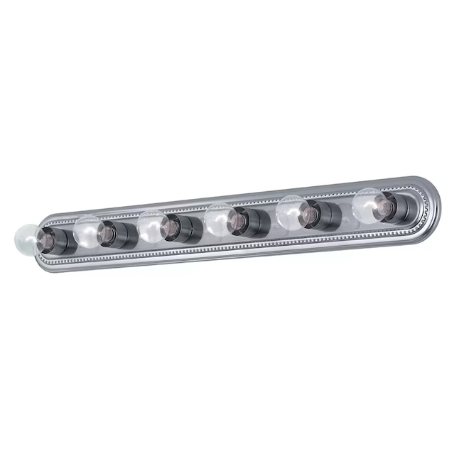 Project Source 36-in 6-Light Brushed Nickel LED Traditional Vanity Light