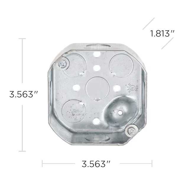 Hubbell RACO Achteck-Elektro-Verteilerdose aus verzinktem Stahl für Neu- und Bestandswände
