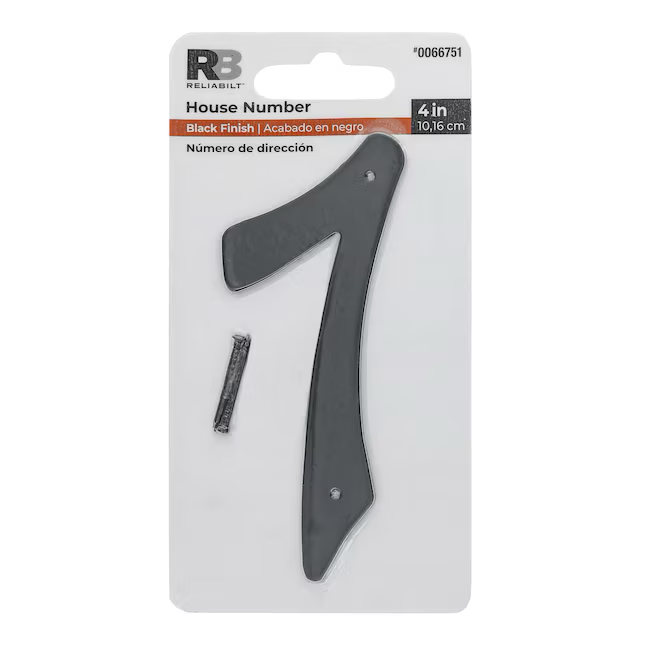 RELIABILT 4-in Black Number