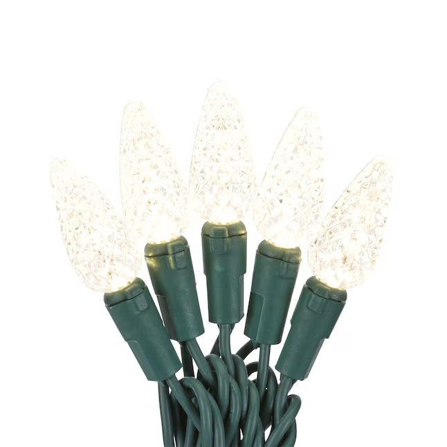GE 150-Count StayBright Warm White C5 LED String Christmas Lights