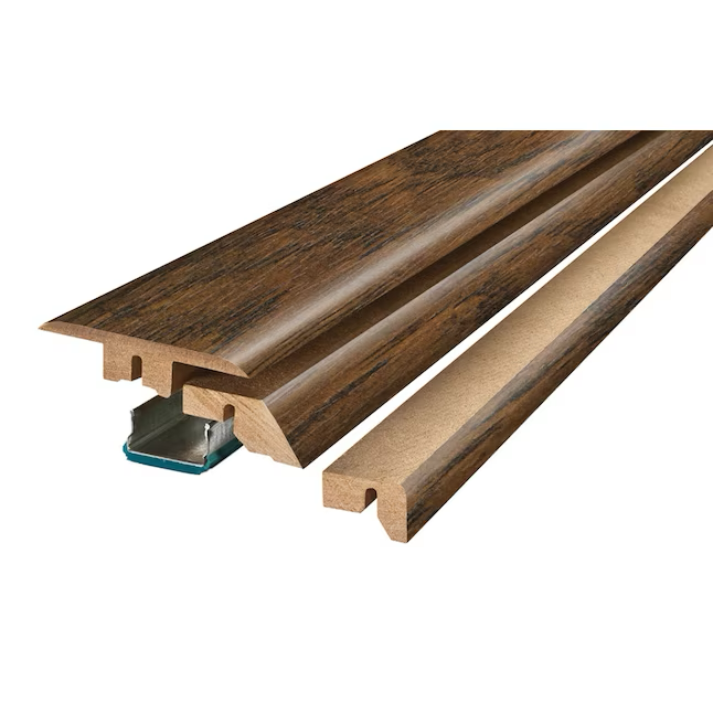 Project Source Tostado 0,75 pulgadas de alto x 2,37 pulgadas de ancho x 78,7 pulgadas de largo Moldura para piso multiusos de madera laminada