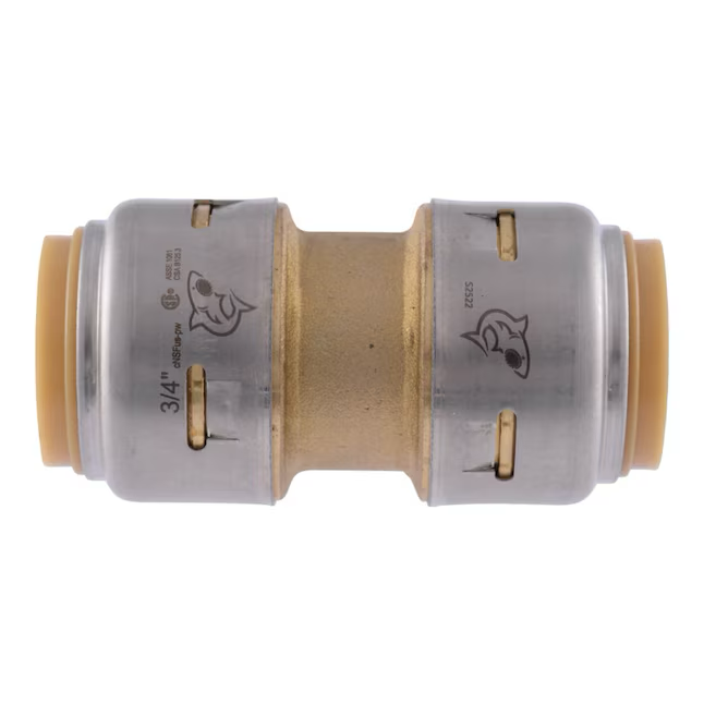 SharkBite Max Brass 3/4in. Push-Fit x 3/4in. Push-Fit Coupling