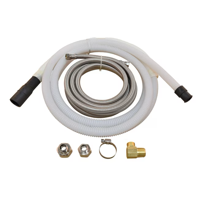 Eastman Conector para lavavajillas de PVC corrugado con entrada Fip de 1/2 pulg. x salida Od de 3/8 pulg.
