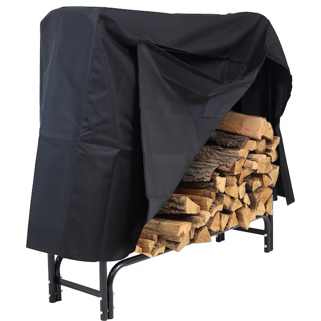 Estante para leña de acero Sunnydaze Decor de 48 x 13.5 x 13.50 pulgadas (capacidad para una carga completa)