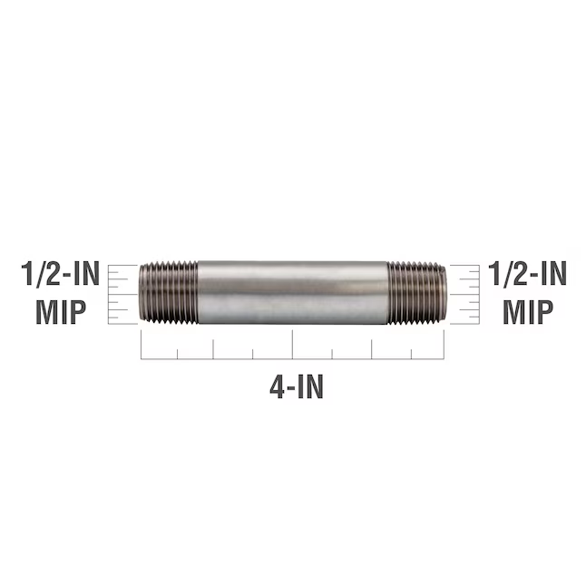 RELIABILT 1/2 Zoll x 4 Zoll verzinkter Nippel