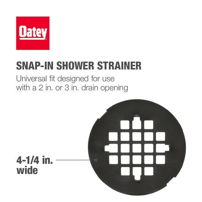 Oatey 4-1/4-Zoll Snap-Tite rundes Sieb aus geriebener Bronze