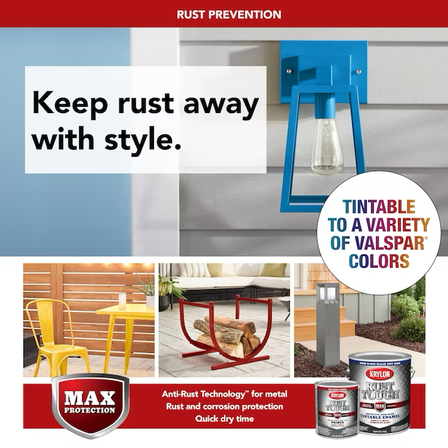 Krylon White Rust Tough Gloss Direct To Metal Enamel Oil-based Interior/Exterior Paint (1-Gallon)
