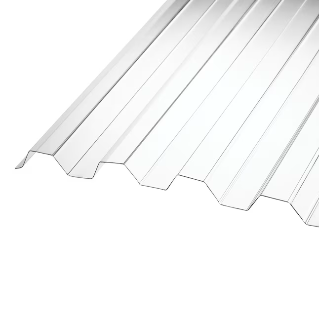 AmeriLux International CoverLite 2.16-Feet x 8-Feet Corrugated Clear Polycarbonate plastic Roof Panel