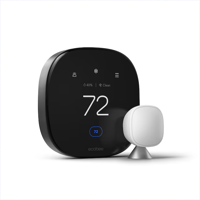 Termostato y sensor de ambiente Ecobee Premium negro con compatibilidad Wi-Fi
