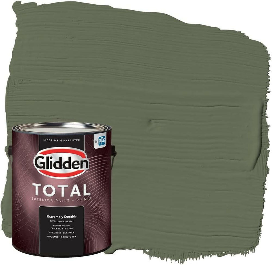 Glidden Total Exterior Paint &amp; Primer Semi-Gloss, All About Olive