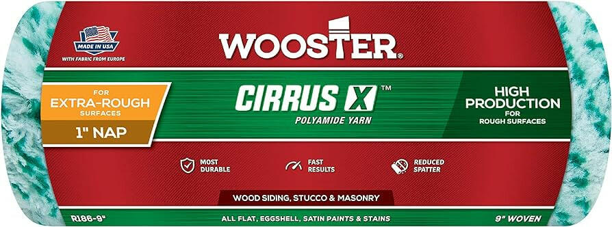 Wooster 9 in. x 1 in. Pro Cirrus X Shed-Resistant Knit High-Density Fabric Roller Cove