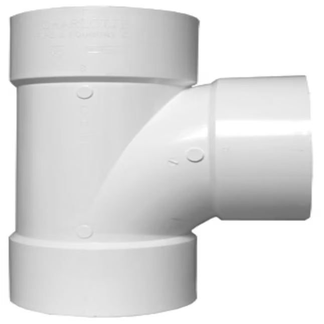 Charlotte Pipe 1-1/2 Zoll x 1-1/2 Zoll x 1-1/2 Zoll PVC DWV Hub Sanitär-T-Stück
