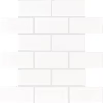 Daltile Core Classic True White 12-in x 12-in Glossy Ceramic Subway Mosaic Wall Tile ( 0.83-sq ft / Piece )