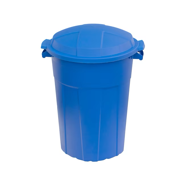 Contenedor de reciclaje para exteriores azul de 32 galones Project Source
