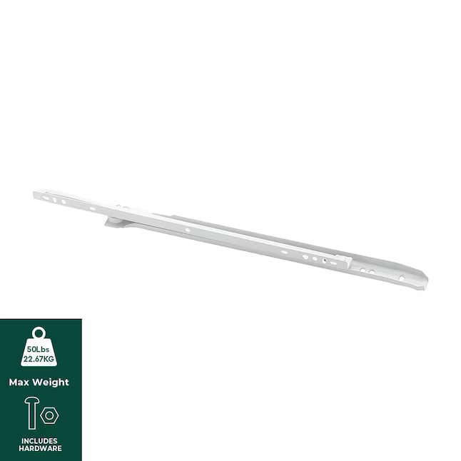 RELIABILT Guía deslizante para cajón de montaje inferior con cierre automático de 22 pulgadas, capacidad de carga de 50 lb (2 piezas)