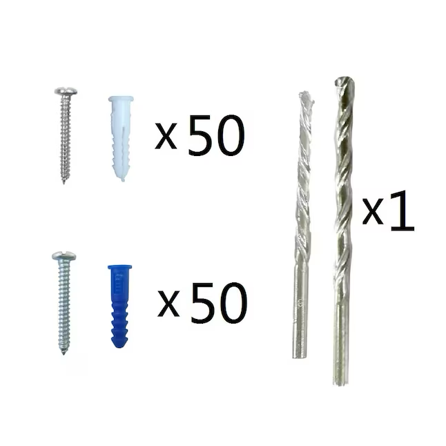 Project Source Anclajes para paneles de yeso de 25 libras de diámetro variado x longitud variada con tornillos incluidos (paquete de 100)