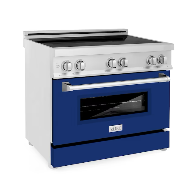 ZLINE Professional 36-in Deep Recessed 6 Burners Convection Oven Freestanding Dual Fuel Range (Stainless Steel)