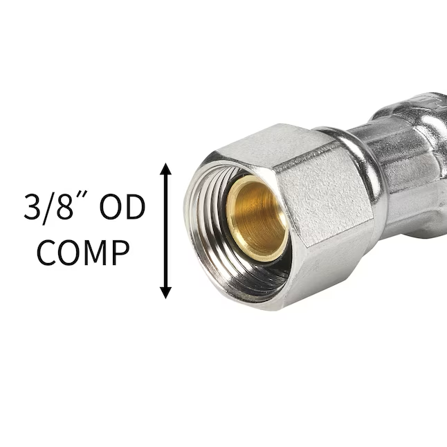 SABER SELECT 3/8 in. Comp. x 1/2 in. FIP Braided Stainless Steel Faucet Connector (30 in. Length)