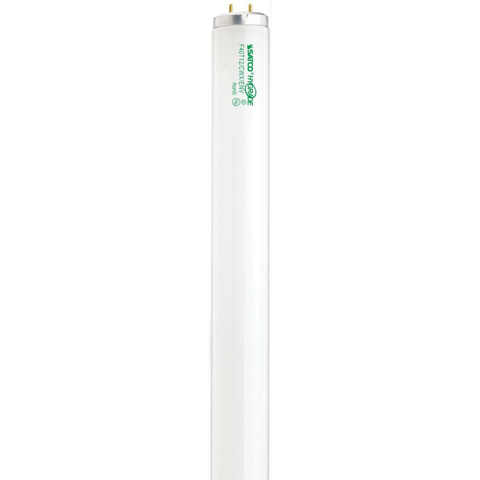Satco T-12 40 Watt 4100K Cool White; Medium Bi Pin base