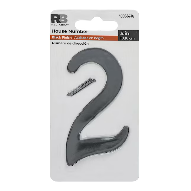 RELIABILT 4-in Black Number