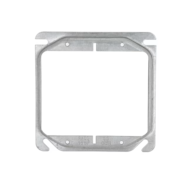 Caja metálica cuadrada de 2 grupos, gris, Hubbell