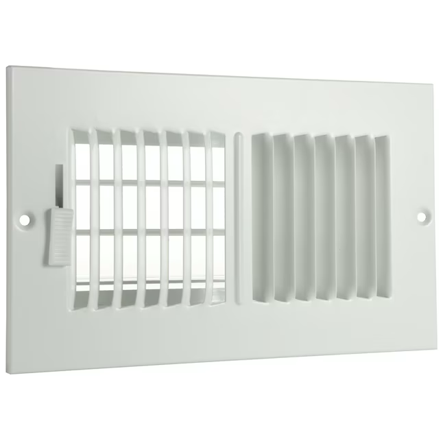 RELIABILT 8 x 4 in, 2 vías, acero blanco, registro de pared lateral o techo