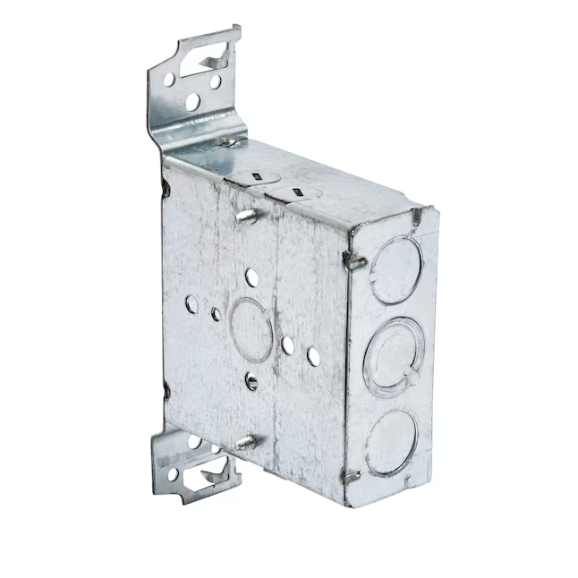 Caja eléctrica cuadrada de metal para obra nueva Hubbell RACO de 2 unidades