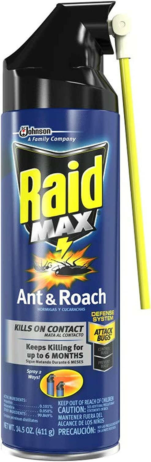 Raid Max Spray para hormigas y cucarachas, 14.5 oz
