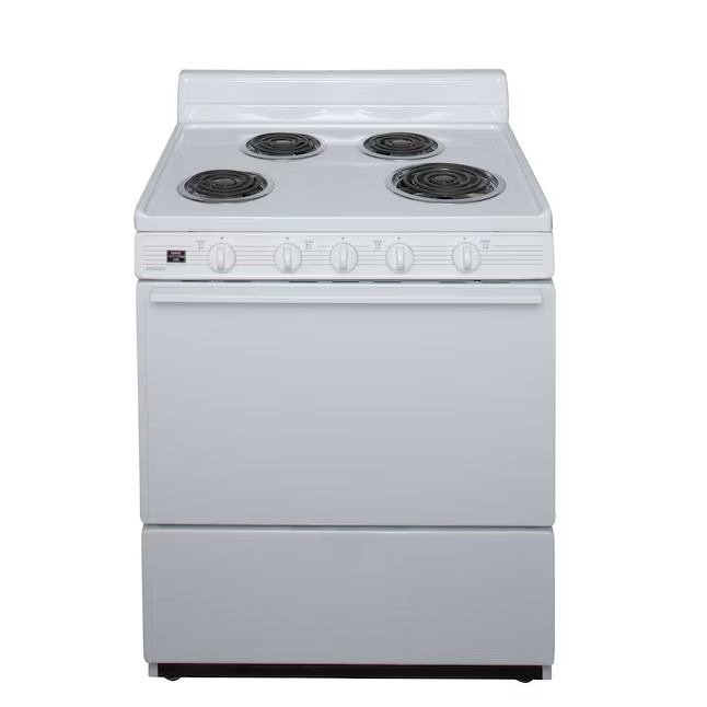 Premier 30-in 4 burners 3.9-cu ft Freestanding Electric Range (White)