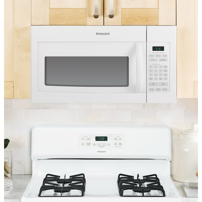 Hotpoint 1,6 Kubikfuß 1000 Watt Over-the-Range-Mikrowelle (weiß)