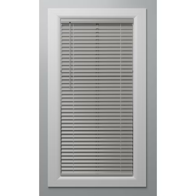 Project Source Premium 2-in Slat Width 35-in x 72-in Cordless Gray Vinyl Room Darkening Horizontal Blinds