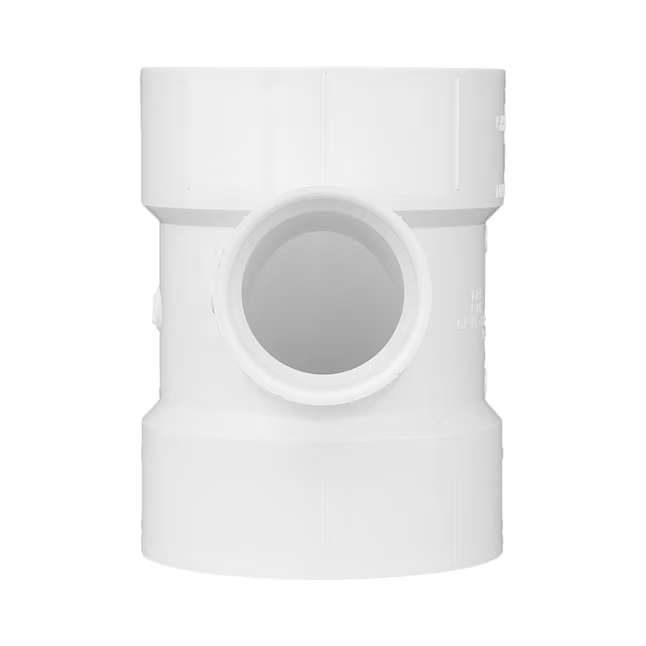 Charlotte Pipe 4-in x 4-in x 2-in PVC DWV Reducing Sanitary Tee