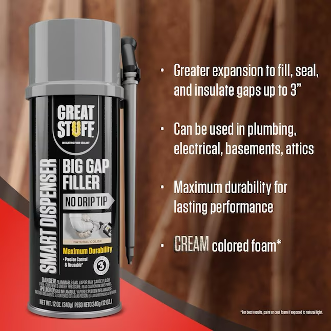 GREAT STUFF Big Gap Filler 12-oz Smart Dispenser Sprühschaum-Isolierung für Innen- und Außenbereiche