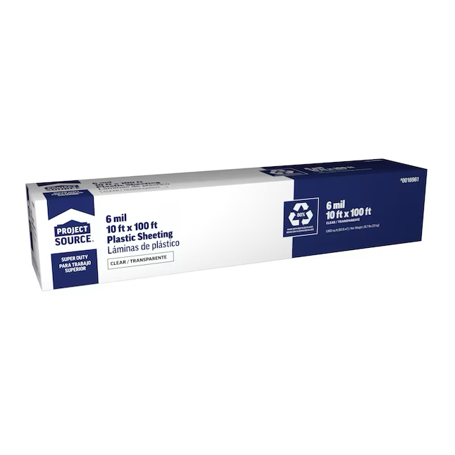 Project Source 10-ft x 100-ft Clear 6-mil Construction Film (Professional (6+ Mil)