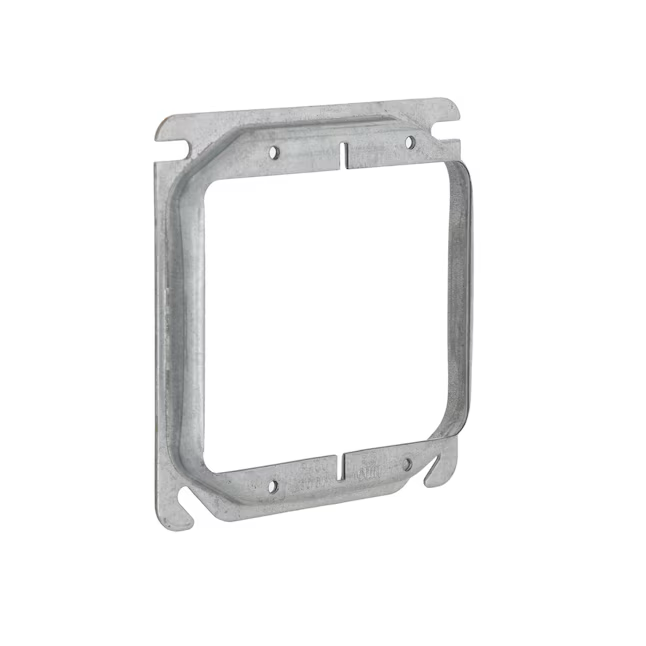 Caja metálica cuadrada de 2 grupos, gris, Hubbell