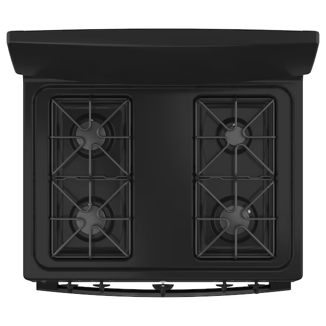 Hotpoint Estufa de gas natural independiente de 30 pulgadas, 4 quemadores y 4.8 pies cúbicos (negro) 