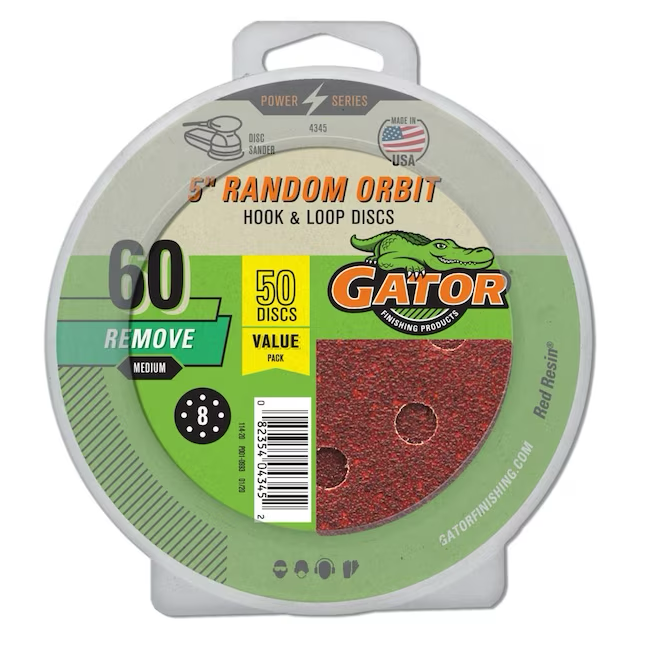 Gator 50-Piece Aluminum Oxide 60-Grit Disc Sandpaper